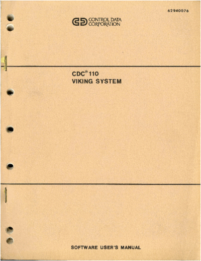 cdc 62940076B   110 Viking System Software Users Manual Oct83  . Rare and Ancient Equipment cdc terminal 721 62940076B_CDC_110_Viking_System_Software_Users_Manual_Oct83.pdf