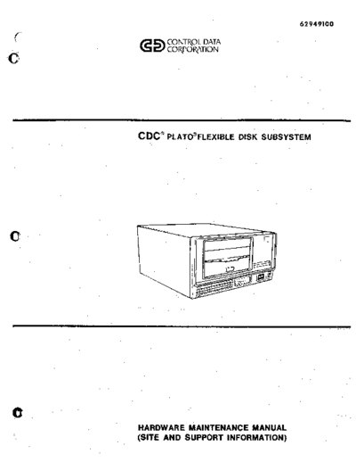 cdc 62949100K PLATO Flexible Disk Subsystem Hardware Maint Manual Aug83  . Rare and Ancient Equipment cdc terminal 721 62949100K_PLATO_Flexible_Disk_Subsystem_Hardware_Maint_Manual_Aug83.pdf