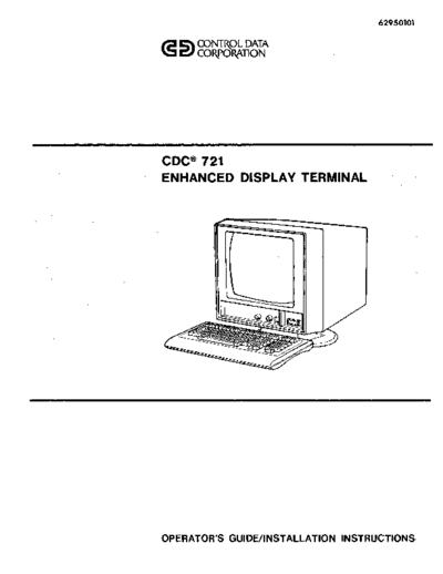 cdc 62950101A CDC 721 Operators Guide Aug83  . Rare and Ancient Equipment cdc terminal 721 62950101A_CDC_721_Operators_Guide_Aug83.pdf