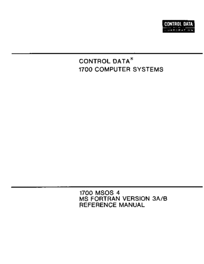 cdc 60346200C MSOS 4 FORTRAN Jul74  . Rare and Ancient Equipment cdc 1700 msos 60346200C_MSOS_4_FORTRAN_Jul74.pdf
