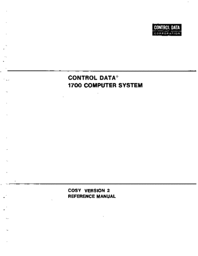 cdc 60362100B COSY V2 Jul72  . Rare and Ancient Equipment cdc 1700 msos 60362100B_COSY_V2_Jul72.pdf