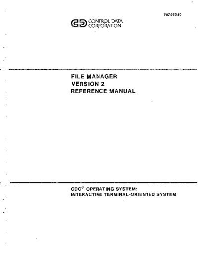 cdc 96768040C ITOS File Manager Version 2 Jan78  . Rare and Ancient Equipment cdc 1700 msos 96768040C_ITOS_File_Manager_Version_2_Jan78.pdf