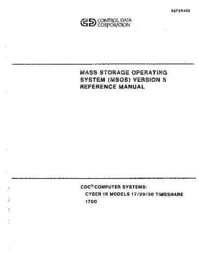 cdc 96769400C MSOS Version 5 Reference Oct77  . Rare and Ancient Equipment cdc 1700 msos 96769400C_MSOS_Version_5_Reference_Oct77.pdf
