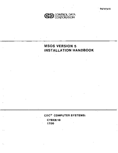 cdc 96769410A MSOS Version 5 Installation Jan77  . Rare and Ancient Equipment cdc 1700 msos 96769410A_MSOS_Version_5_Installation_Jan77.pdf