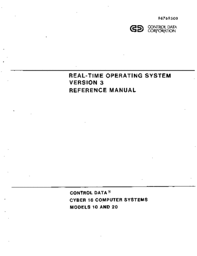 cdc 96769500A Real-Time Operating System Version 3 Reference Jun76  . Rare and Ancient Equipment cdc 1700 msos 96769500A_Real-Time_Operating_System_Version_3_Reference_Jun76.pdf