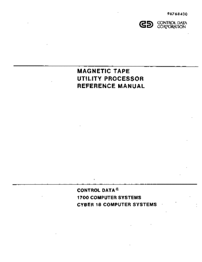 cdc 96798400A Magnetic Tape Utility Processor May76  . Rare and Ancient Equipment cdc 1700 msos 96798400A_Magnetic_Tape_Utility_Processor_May76.pdf