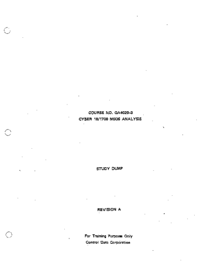 cdc QA4010-3C CYBER 18 MSOS Analylsis Study Dump Jun80  . Rare and Ancient Equipment cdc 1700 msos QA4010-3C_CYBER_18_MSOS_Analylsis_Study_Dump_Jun80.pdf