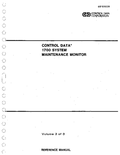 cdc 60182000N 1700 System Maintenance Monitor Volume 3 Oct75  . Rare and Ancient Equipment cdc 1700 smm17 60182000N_1700_System_Maintenance_Monitor_Volume_3_Oct75.pdf