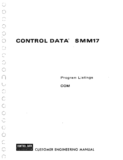 cdc 60220200E SMM17 Program Listings COM Feb75  . Rare and Ancient Equipment cdc 1700 smm17 60220200E_SMM17_Program_Listings_COM_Feb75.pdf