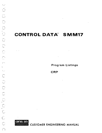 cdc 60271300F SMM17 Program Listings CRP Feb75  . Rare and Ancient Equipment cdc 1700 smm17 60271300F_SMM17_Program_Listings_CRP_Feb75.pdf
