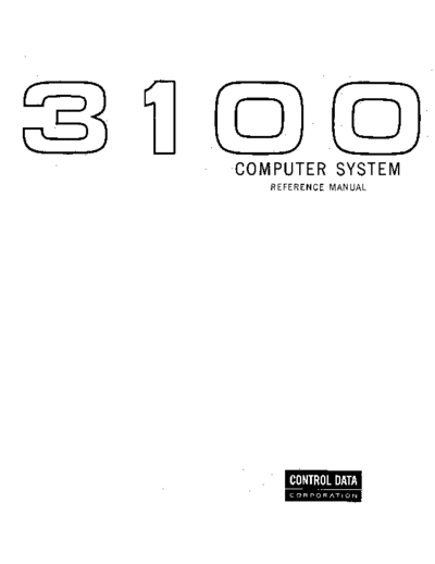 cdc 60108400B 3100 RefMan Sep65  . Rare and Ancient Equipment cdc 3x00 24bit 60108400B_3100_RefMan_Sep65.pdf