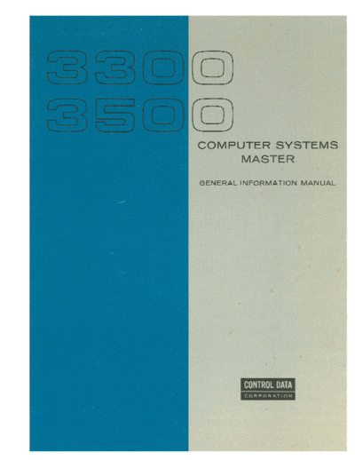 cdc 60134100 MASTER GeneralInfo Oct65  . Rare and Ancient Equipment cdc 3x00 24bit 60134100_MASTER_GeneralInfo_Oct65.pdf