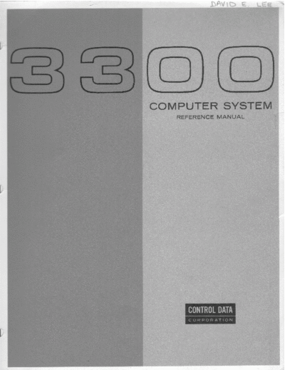 cdc 60157000K 3300 Computer System RefMan Mar70  . Rare and Ancient Equipment cdc 3x00 24bit 60157000K_3300_Computer_System_RefMan_Mar70.pdf