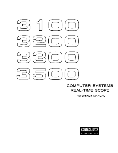 cdc 60172500A RealTimeSCOPE Ref Mar69  . Rare and Ancient Equipment cdc 3x00 24bit 60172500A_RealTimeSCOPE_Ref_Mar69.pdf