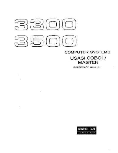 cdc 60229400 3300 COBOL MASTER Feb69  . Rare and Ancient Equipment cdc 3x00 24bit 60229400_3300_COBOL_MASTER_Feb69.pdf