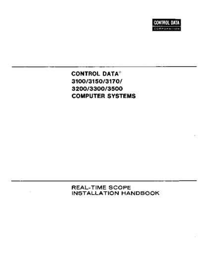 cdc 60237000 RealTimeSCOPE 2.0 Install Aug70  . Rare and Ancient Equipment cdc 3x00 24bit 60237000_RealTimeSCOPE_2.0_Install_Aug70.pdf