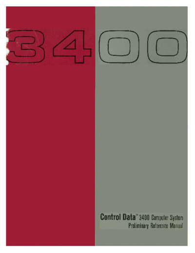 cdc 282B 3400 PrelimRefMan Dec63  . Rare and Ancient Equipment cdc 3x00 48bit 282B_3400_PrelimRefMan_Dec63.pdf