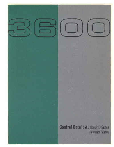 cdc 60021300E 3600 SysRef Sep64  . Rare and Ancient Equipment cdc 3x00 48bit 60021300E_3600_SysRef_Sep64.pdf