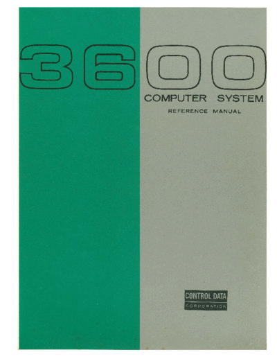 cdc 60021300K 3600 SysRef Oct66  . Rare and Ancient Equipment cdc 3x00 48bit 60021300K_3600_SysRef_Oct66.pdf