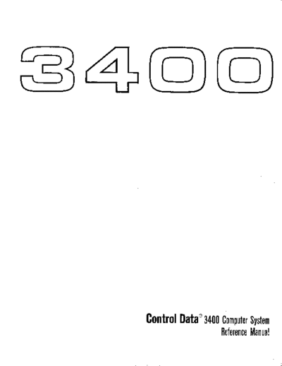 cdc 60028200A 3400 SysRef Jul64  . Rare and Ancient Equipment cdc 3x00 48bit 60028200A_3400_SysRef_Jul64.pdf