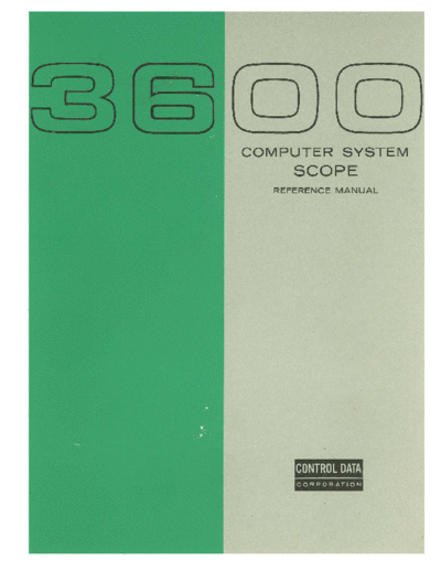 cdc 60053300B SCOPE Ref Jun65  . Rare and Ancient Equipment cdc 3x00 48bit 60053300B_SCOPE_Ref_Jun65.pdf
