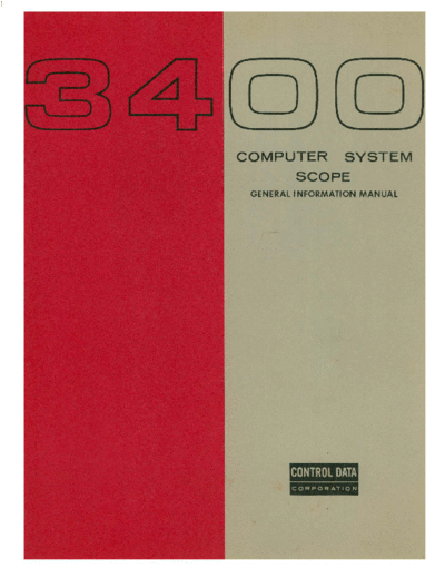 cdc 60055600A SCOPE GeneralInfo Sep65  . Rare and Ancient Equipment cdc 3x00 48bit 60055600A_SCOPE_GeneralInfo_Sep65.pdf