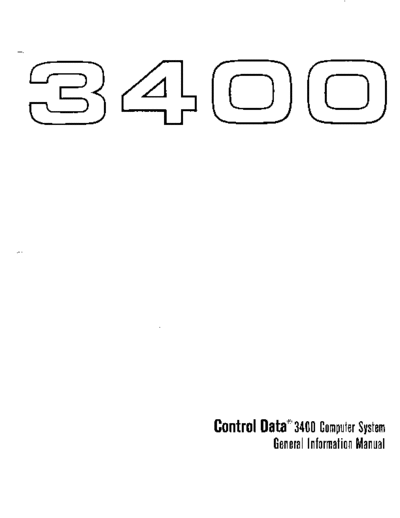 cdc 60058300 CDC3400 GenInfoMan  . Rare and Ancient Equipment cdc 3x00 48bit 60058300_CDC3400_GenInfoMan.pdf