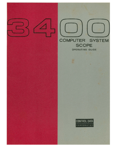 cdc 60134200 SCOPE 3.0 OperatingGuide Dec65  . Rare and Ancient Equipment cdc 3x00 48bit 60134200_SCOPE_3.0_OperatingGuide_Dec65.pdf