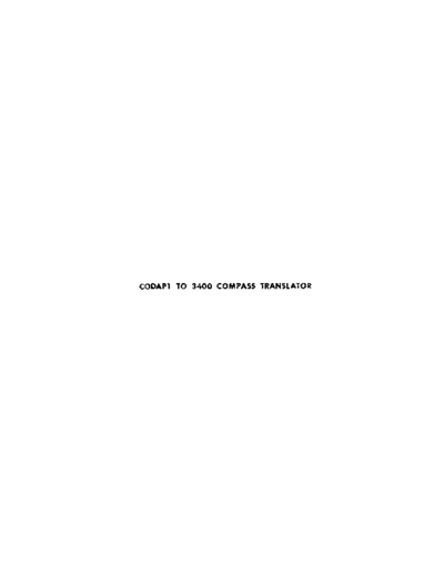 cdc 60137400 CODAP1 COMPASS Translator Jan66  . Rare and Ancient Equipment cdc 3x00 48bit 60137400_CODAP1_COMPASS_Translator_Jan66.pdf