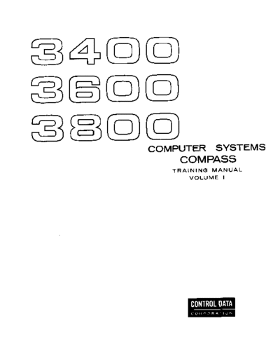 cdc 60166700B CompasssTrainingMan Vol1 Apr67  . Rare and Ancient Equipment cdc 3x00 48bit 60166700B_CompasssTrainingMan_Vol1_Apr67.pdf