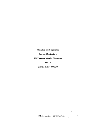 arete_arix IOPM diagnostics May88  . Rare and Ancient Equipment arete_arix s90 iopm IOPM_diagnostics_May88.pdf