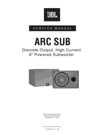 JBL hfe jbl arc sub service en  JBL Audio Arc Sub hfe_jbl_arc_sub_service_en.pdf