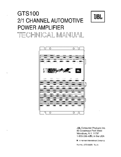 JBL hfe jbl gts100 service en  JBL Audio GTS100 hfe_jbl_gts100_service_en.pdf