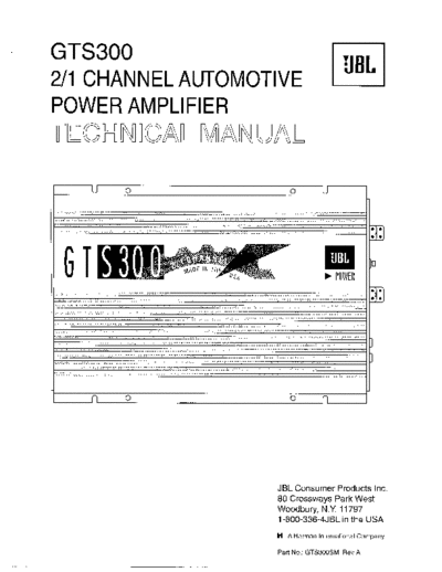 JBL hfe jbl gts300 service en  JBL Audio GTS300 hfe_jbl_gts300_service_en.pdf