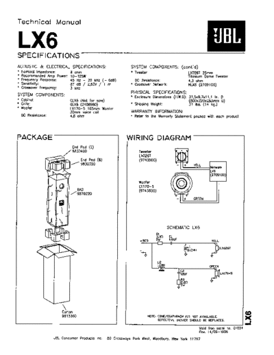 JBL hfe jbl lx6 technical manual en  JBL Audio LX6 hfe_jbl_lx6_technical_manual_en.pdf