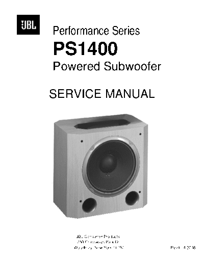 JBL hfe jbl ps1400 service en  JBL Audio PS1400 hfe_jbl_ps1400_service_en.pdf