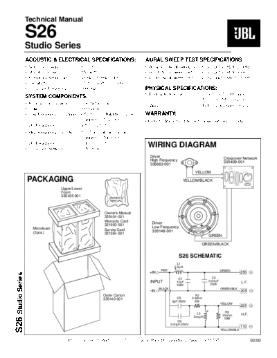 JBL S26 STUDIO SERIES ts  JBL Audio S26 S26 STUDIO SERIES ts.pdf