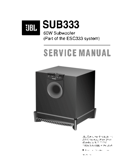 JBL hfe jbl sub333 service en  JBL Audio SUB333 hfe_jbl_sub333_service_en.pdf