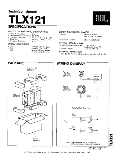 JBL hfe   tlx121 technical manual en  JBL Audio TLX121 hfe_jbl_tlx121_technical_manual_en.pdf