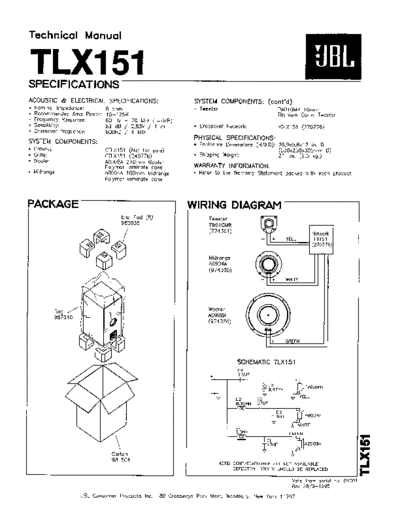 JBL hfe jbl tlx151 technical manual en  JBL Audio TLX151 hfe_jbl_tlx151_technical_manual_en.pdf