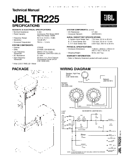 JBL hfe jbl tr225 technical manual en  JBL Audio TR225 hfe_jbl_tr225_technical_manual_en.pdf