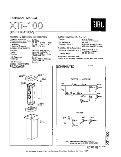 JBL hfe jbl xti-100 technical en  JBL Audio XTi-100 hfe_jbl_xti-100_technical_en.pdf