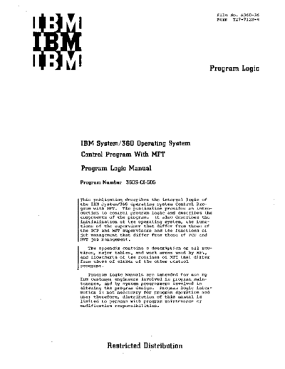 IBM Y27-7128-4 Control Program With MFT Rel18 PLM Jun69  IBM 360 os R18_Nov69 plm Y27-7128-4_Control_Program_With_MFT_Rel18_PLM_Jun69.pdf