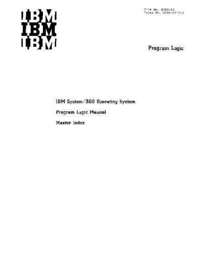 IBM GY28-6717-3 PLM Master Index Rel 20.1 Sep71  IBM 360 os R20.1_Mar71 plm GY28-6717-3_PLM_Master_Index_Rel_20.1_Sep71.pdf