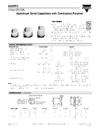 SMD Vishay [polymer  ] 94 SVPD  . Electronic Components Datasheets Passive components capacitors Vishay SMD Vishay [polymer smd] 94 SVPD.pdf