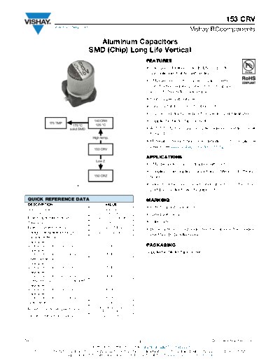 SMD Vishay [ ] 153 CRV  . Electronic Components Datasheets Passive components capacitors Vishay SMD Vishay [smd] 153 CRV.pdf