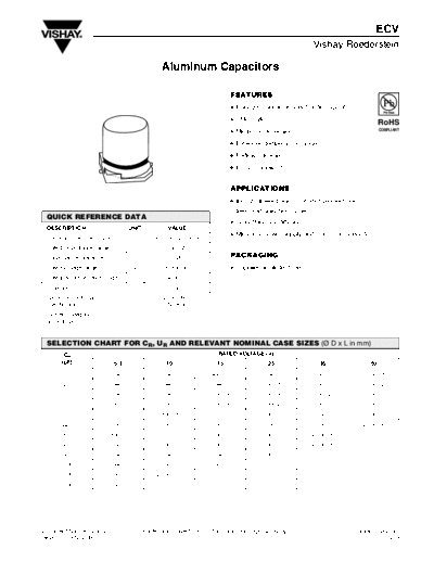 . Electronic Components Datasheets Vishay [smd] ECV  . Electronic Components Datasheets Passive components capacitors Vishay SMD Vishay [smd] ECV.pdf