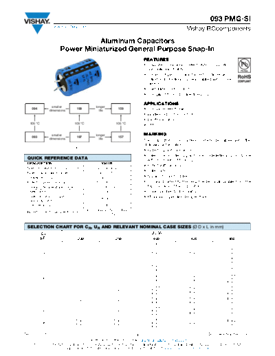 Snap-in Vishay [ ] 093 PMG-SI  . Electronic Components Datasheets Passive components capacitors Vishay Snap-in Vishay [snap-in] 093 PMG-SI.pdf