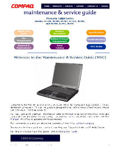 COMPAQ 1800XL180-192  COMPAQ Note book 1800XL180-192.pdf