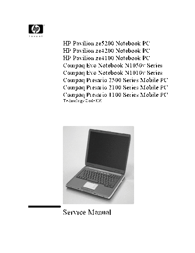 COMPAQ Compaq Evo Notebook N1050v Series  COMPAQ Note book Compaq Evo Notebook N1050v Series.pdf